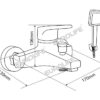 Bản vẽ kích thước củ sen nóng lạnh Eurolife EL-IRIS 01, giúp khách hàng tham khảo chiều cao 106mm, chiều ngang 139mm và chiều dài khoảng 170mm trước khi lắp đặt.