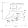 Bản vẽ kỹ thuật vòi lavabo nóng lạnh 2 chân Eurolife EL-IRIS 03 giúp khách hàng kiểm tra kích thước sản phẩm, khoảng cách chân vòi và khả năng phù hợp với chậu lavabo có 2 lỗ lắp đặt.