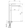 Bản vẽ vòi lavabo nóng lạnh Eurolife EL-HAVENT 03 cao khoảng 30cm, giúp khách hàng kiểm tra kích thước trước khi lắp cho chậu lavabo dương bàn.