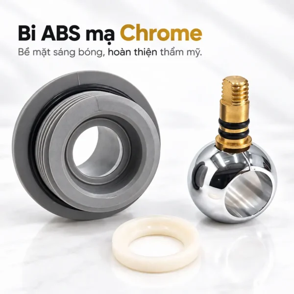 Bi ABS mạ Chrome cùng trục Đồng và cụm làm kín của van uPVC Eurolife EL-VI