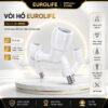 Bộ 3 vòi hồ nhựa ABS Eurolife EL-HN05 màu trắng, có lựa chọn ren kết nối 21mm hoặc 27mm, dùng để tưới cây, rửa sân và xả lấy nước.