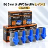 Bộ 5 van bi uPVC Eurolife EL-VD42 size 42mm DN32 1 1/4 inch