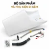 Thân bồn tiểu EL-BT221 cùng bộ van cảm ứng, dây cấp, bộ xả thải và túi phụ kiện treo.