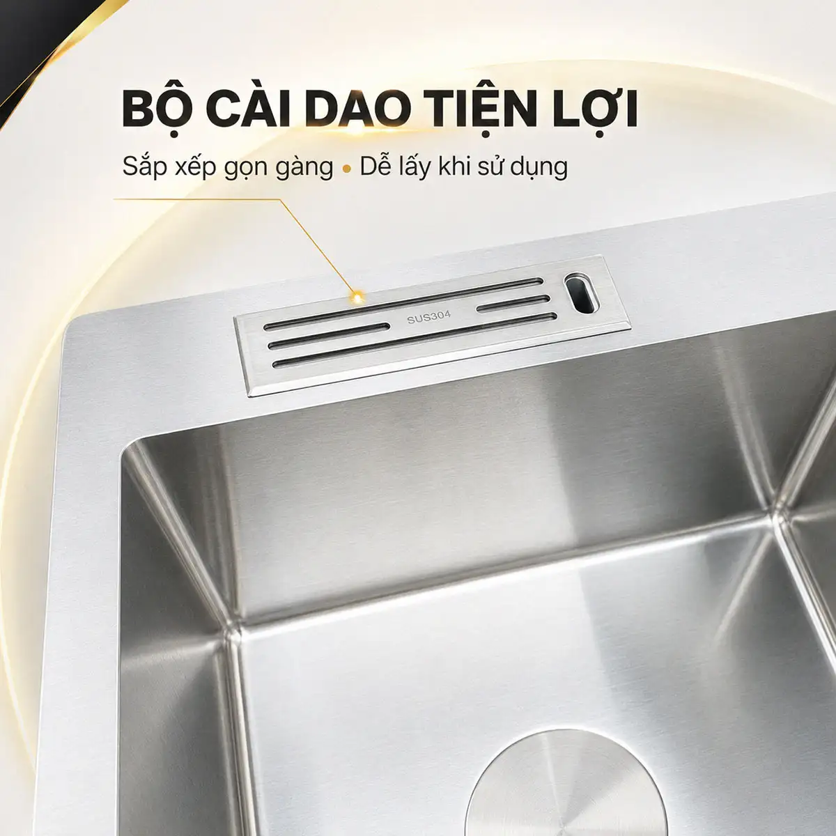Bộ cài dao tích hợp trên chậu rửa chén Eurolife EL-HM8245