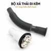 Ống thoát mềm màu xám và cụm rốn xả có nắp che inox đi kèm Eurolife EL-BT221.