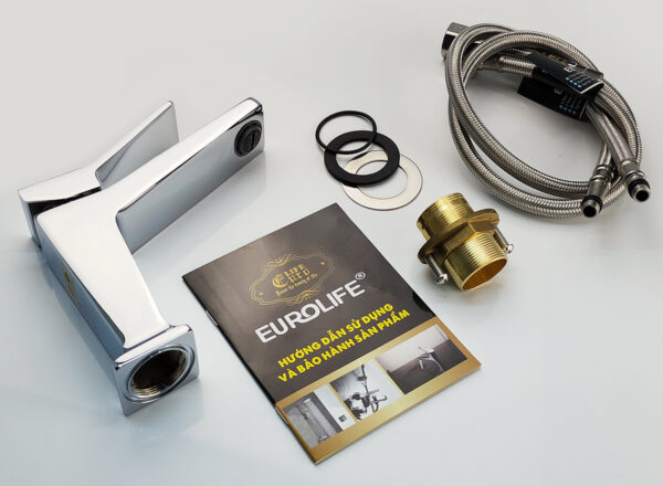 Bộ phụ kiện lắp đặt vòi lavabo Eurolife EL-PASSION 02 đầy đủ, giúp khách hàng yên tâm hơn khi mua và sử dụng sản phẩm.