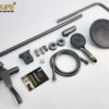 Hình ảnh bộ phụ kiện đầy đủ của sen cây Eurolife EL-SC929, gồm củ sen, bát sen, tay sen, dây sen, thân sen, chân kết nối và phụ kiện lắp đặt.