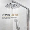 Eurolife EL-DST01 lắp trên hệ sen cây với đài sen tròn và tay sen EL-H120