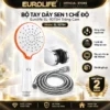 Bộ tay dây sen 1 chế độ Eurolife EL-107SH trắng cam chính hãng gồm tay sen, dây sen 150cm và bát gác