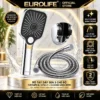 Bộ tay dây sen 3 chế độ Eurolife EL-127SH-T Chrome sáng bóng gồm tay sen, dây 150 cm và bát gác