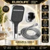 Bộ tay dây sen 3 chế độ Eurolife EL-128SH-T gồm tay sen mặt vuông dây SUS 304 và bát gác Chrome