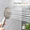 Bộ tay dây sen Inox 304 Eurolife EL-110SH sử dụng thực tế trong phòng tắm với dòng Phun thẳng tăng áp