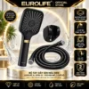 Bộ tay dây sen màu đen Eurolife EL-127SH-D PVD đen mờ gồm tay sen 3 chế độ, dây sen 150cm và bát gác