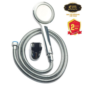 Bộ tay dây sen siêu tăng áp Eurolife EL-105SH (Trắng bạc)