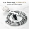 Bộ tay sen Eurolife EL-115SH gồm tay sen mặt tròn, dây sen Chrome và bát gác đồng bộ