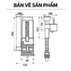 Bản vẽ cọc xả và cọc cấp Eurolife EL-TF02 với các đường kích thước 240, 85, 110, 100, 170 và 93