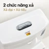 Nút nhấn hai chế độ mạ chrome trên nắp két trắng của Eurolife EL-LUX8218.