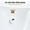 Cận cảnh mắt cảm biến hồng ngoại trên mặt trước thân sứ bồn tiểu Eurolife EL-BT221.