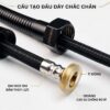 Đầu dây vòi xịt Eurolife EL-X11-D gồm ti đồng, đai Inox 304 bấm thủy lực và gioăng cao su làm kín