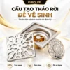 Cấu tạo tháo rời gồm nắp hoa văn và tấm lọc rác của thoát sàn Eurolife EL-HG06