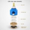 Cấu tạo van Ceramic của vòi lavabo Eurolife EL-LL117 gồm trục van, hai đĩa Ceramic và gioăng cao su
