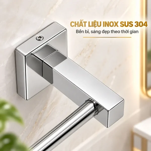 Chi tiết chất liệu Inox SUS 304 bộ phụ kiện Eurolife EL-P02