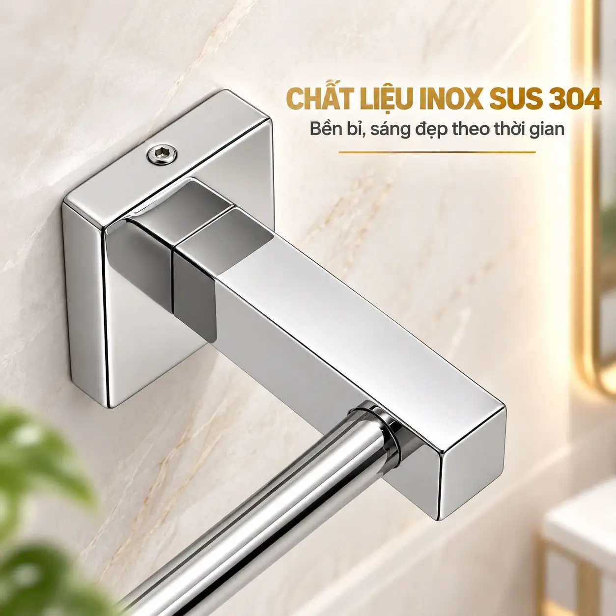 Chi tiết chất liệu Inox SUS 304 bộ phụ kiện Eurolife EL-P02