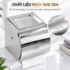 Chất liệu Inox SUS 304 hộp đựng giấy vệ sinh Eurolife EL-P06-4