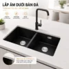 Chậu đá thạch anh Eurolife EL-QC8349 lắp âm dưới mặt đá