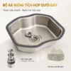 Chậu inox mini có xả Eurolife EL-R7 tích hợp bộ xả dưới đáy