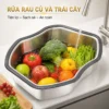 Chậu inox mini có xả Eurolife EL-R7 dùng rửa rau củ và trái cây