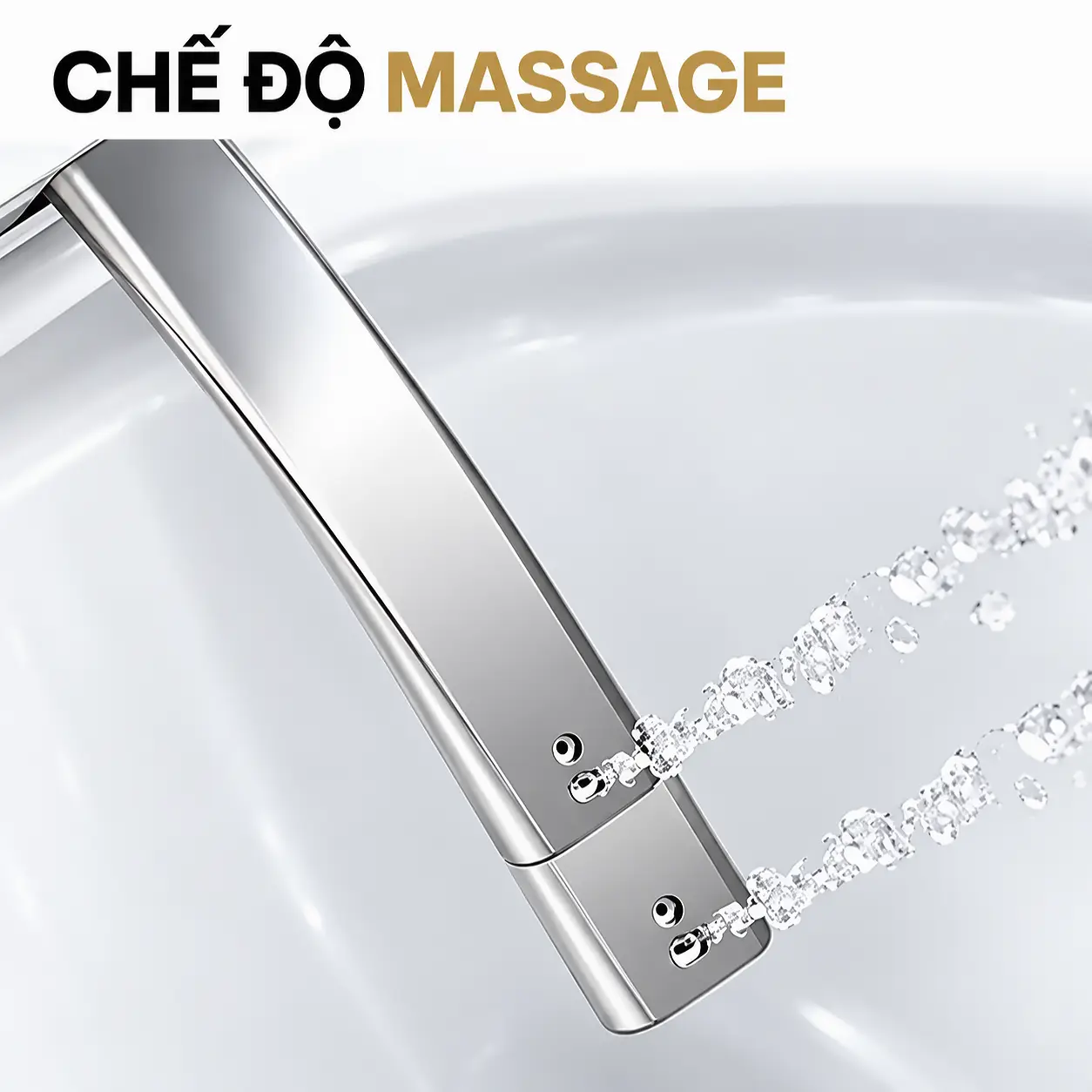 Minh họa nước làm sạch bề mặt vòi phun vệ sinh của Eurolife EL-SM8062D.