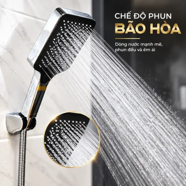 Chế độ phun bão hòa của tay sen 4 chế độ Eurolife EL-126SH-T