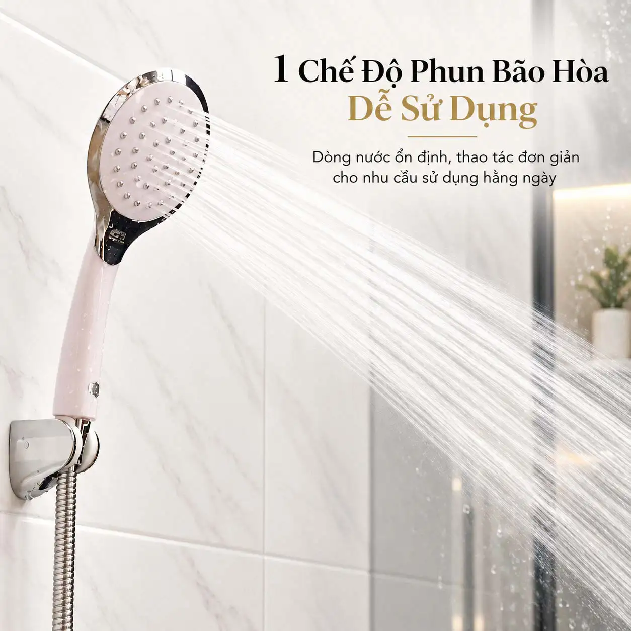 Tay sen thay thế Eurolife EL-H117 sử dụng 1 chế độ phun bão hòa với dòng nước phân bố đều