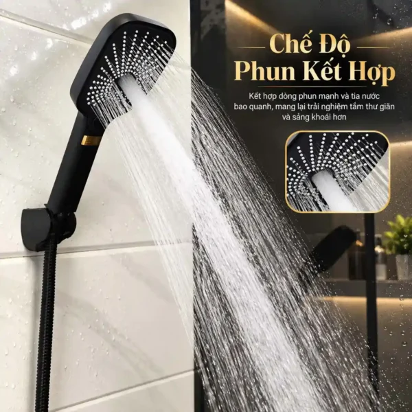 Tay sen Eurolife EL-127SH-D hoạt động ở chế độ phun kết hợp giữa các kiểu dòng nước