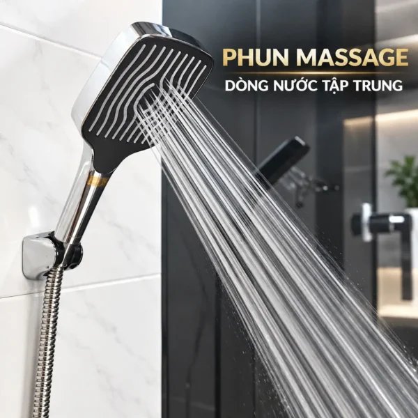 Chế độ phun massage tay sen 3 chế độ Eurolife EL-125SH-T