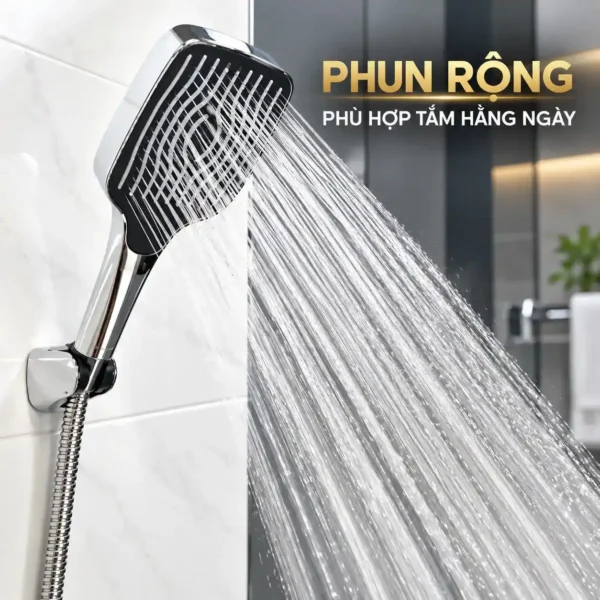 Chế độ phun rộng tay sen 3 chế độ Eurolife EL-125SH-T
