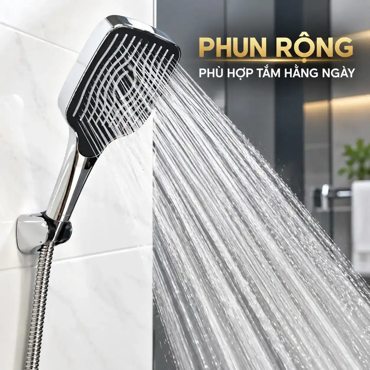Chế độ phun rộng tay sen 3 chế độ Eurolife EL-125SH-T