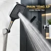 Chế độ phun tăng áp vùng trung tâm tay sen Eurolife EL-125SH-T