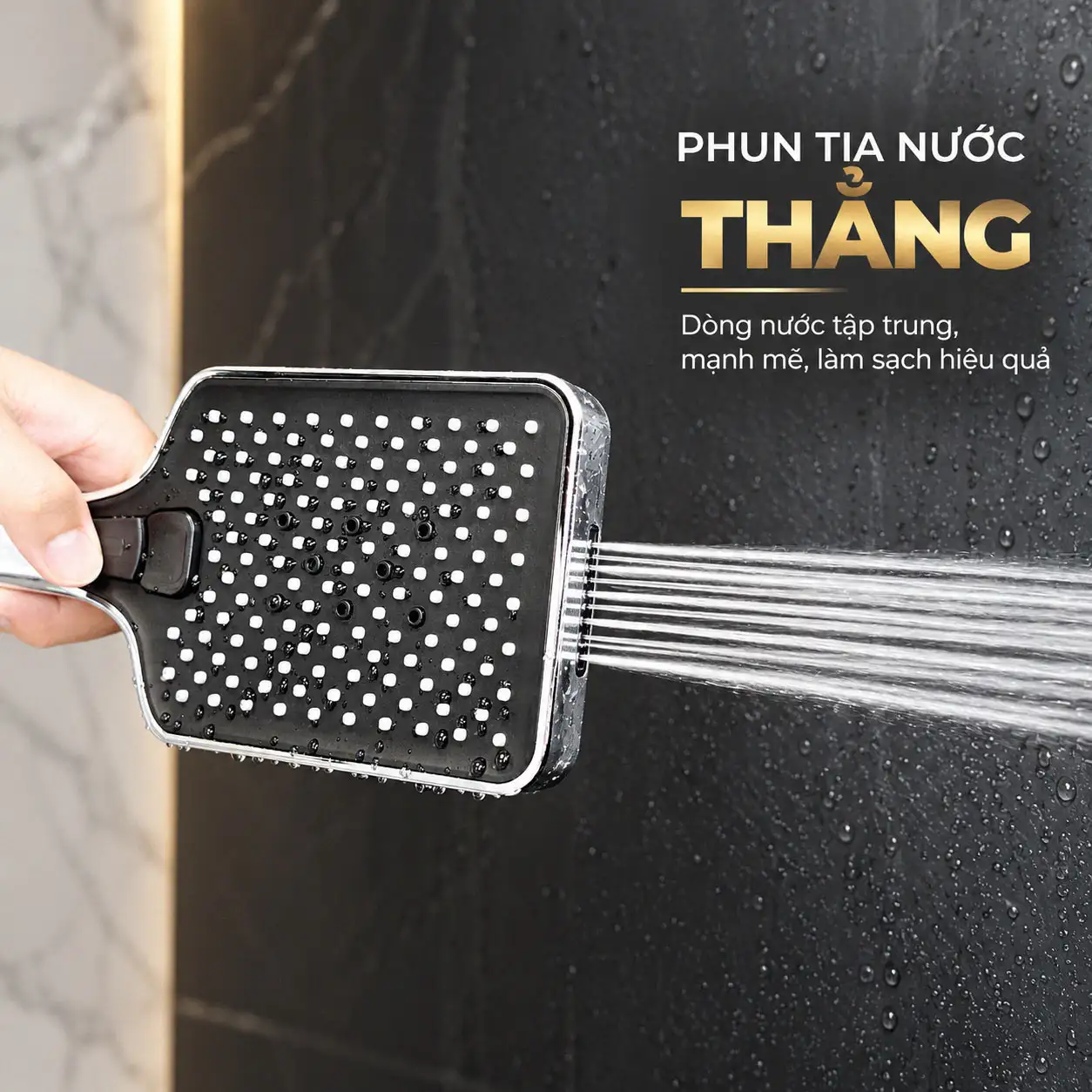 Chế độ phun tia nước thẳng của tay sen Eurolife EL-126SH-T