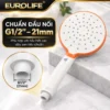 Tay sen thay thế Eurolife EL-H107 sử dụng chuẩn đầu nối G1/2 21mm phù hợp dây sen tiêu chuẩn