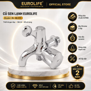 Hình main bán hàng củ sen lạnh Eurolife EL-SL111, nổi bật với thiết kế gọn đẹp, chất liệu đồng H61, mạ Chrome sáng bóng, van Ceramic và bảo hành 2 năm.