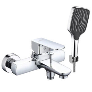 Ảnh sản phẩm củ sen nóng lạnh Eurolife EL-8001 mạ Chrome, thân đồng H61 trọng lượng 1320g, kèm tay sen 3 chế độ, dây sen 150cm và bát gác tiện dụng.