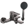 Ảnh sản phẩm củ sen nóng lạnh Eurolife EL-GRAY 01 màu xám Gray, kèm tay sen 3 chế độ, dây sen và bát gác, phù hợp lắp đặt cho phòng tắm hiện đại.