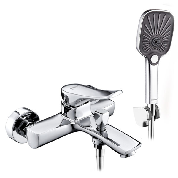 Củ sen nóng lạnh Eurolife EL-ROS 01 kèm tay sen 3 chế độ siêu tăng áp, dây sen, bát gác xoay 45 độ, thân đồng H61 mạ Chrome, bảo hành 5 năm.