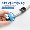 Đai vặn tích hợp trên dây cấp nước Eurolife EL-DI50, EL-DI60 giúp cầm và xoay đầu nối thuận tiện bằng tay tại khu vực lắp đặt chật hẹp.