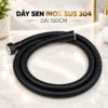 Dây sen Eurolife EL-127SH-D dài 150cm với vỏ Inox SUS 304 hoàn thiện màu đen