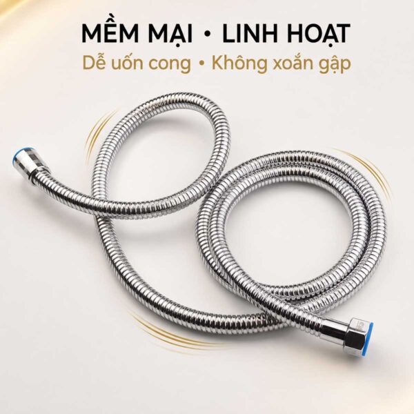 Dây xịt Eurolife EL-X06 mềm mại, linh hoạt, dễ uốn cong và hạn chế xoắn gập khi sử dụng.