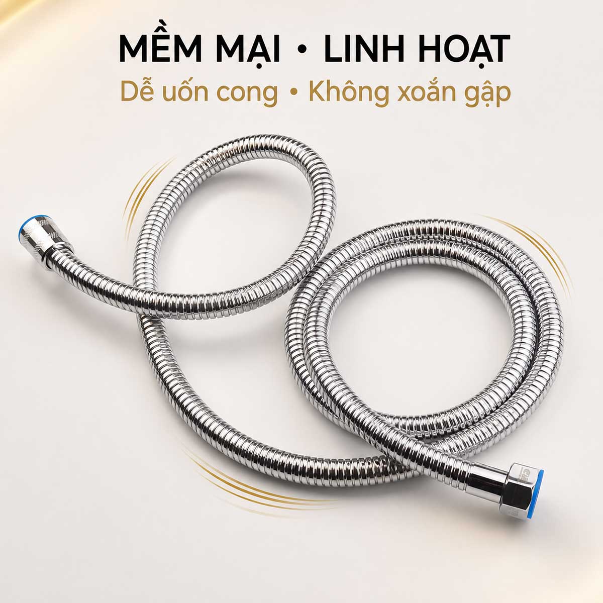 Dây xịt Eurolife EL-X06 mềm mại, linh hoạt, dễ uốn cong và hạn chế xoắn gập khi sử dụng.