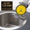 Đo độ dày Inox 201 mạ điện 1.0 mm của chậu Eurolife EL-C7